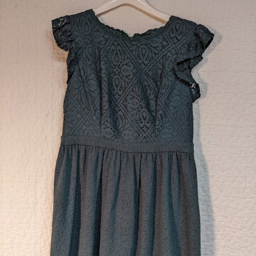 Emerald Green Lace Dress